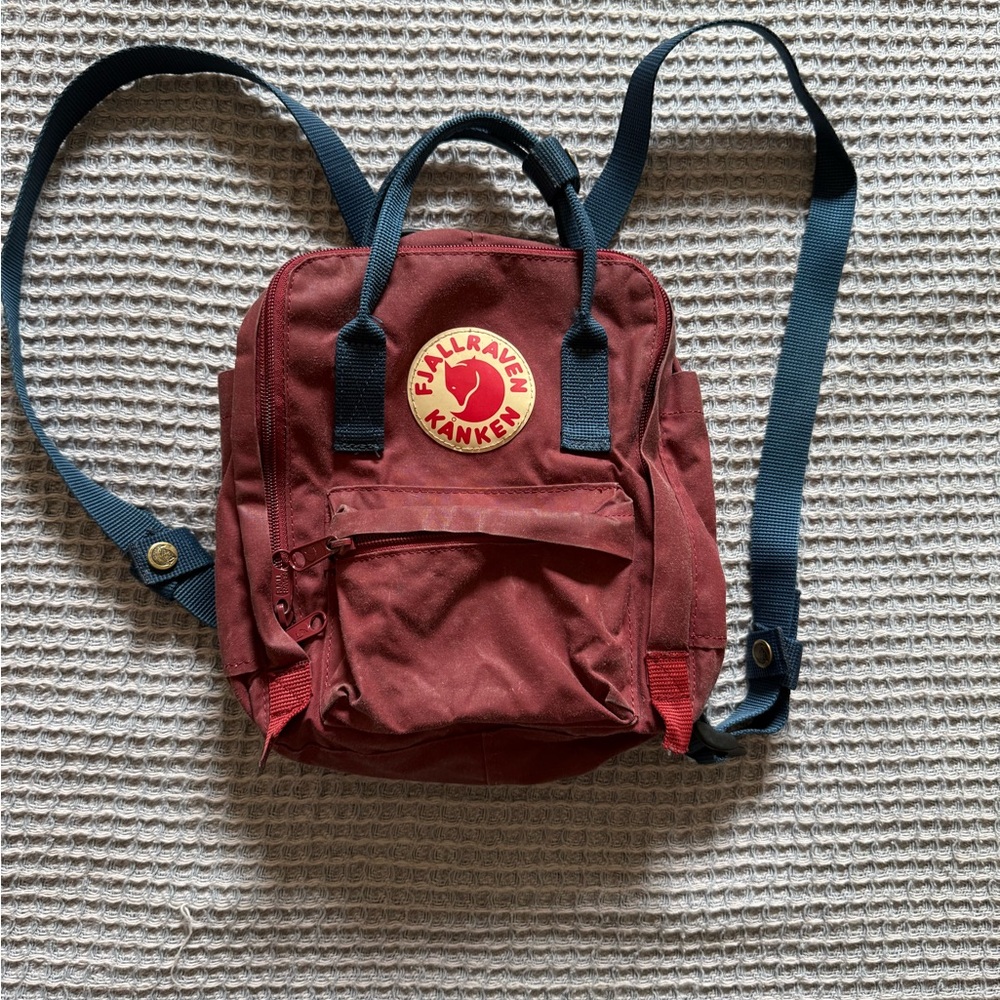 Fjallraven Mini Red/Blue Backpack